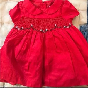 0-3 months Janie and Jack red dress